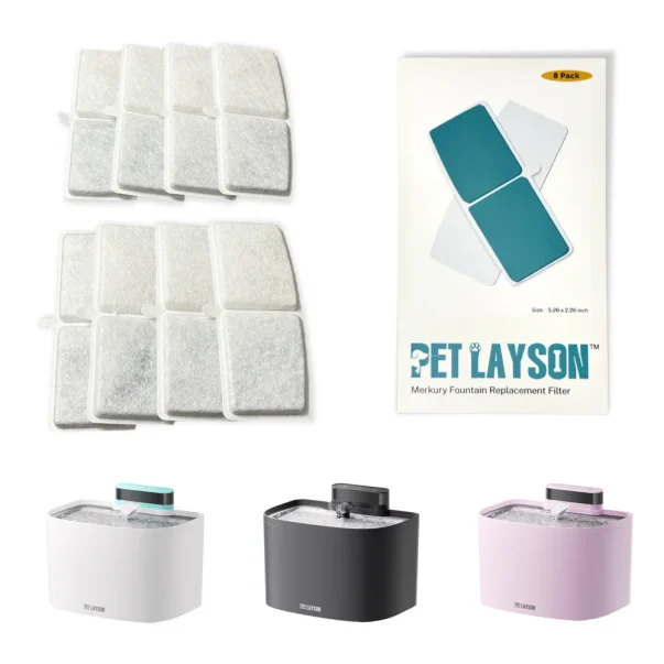 pet layson pumpless cat water fountain, app remote control smart cordless rechargeable battery operated, 3.6l/122oz 2.4g wi fi dog water dispenser, 2 filters,2 nozzles(pink, m1 pro)