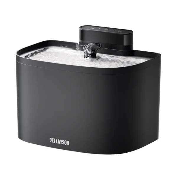 pet layson pumpless cat water fountain, app remote control smart cordless rechargeable battery operated, 3.6l/122oz 2.4g wi fi dog water dispenser, 2 filters,2 nozzles(pink, m1 pro)