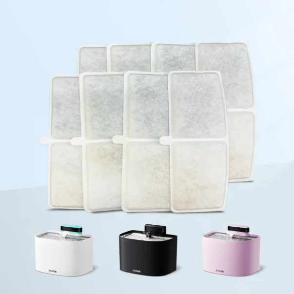 pet layson 8 pack cat water fountain filter replacements compatible with m1 or m1 pro(3.6l/122oz)